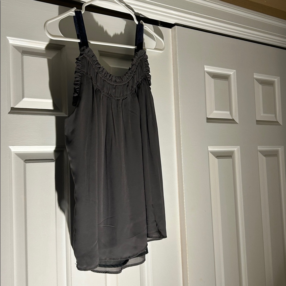 Gray Converse Ruffled Strappy Top - Picture 3 of 4